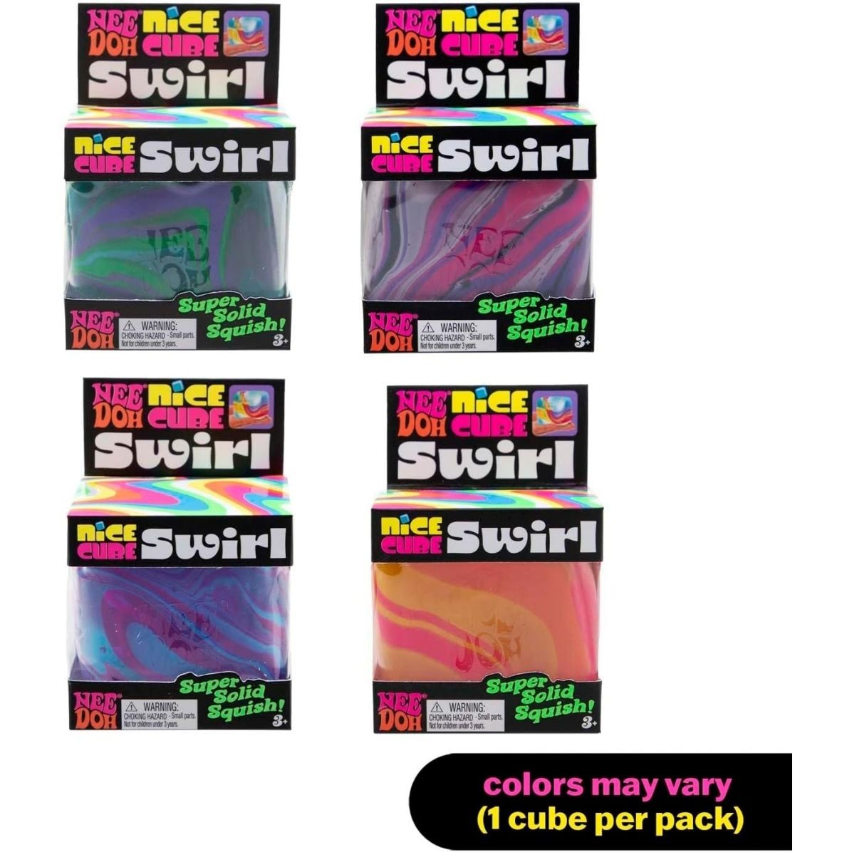 NEEDOH NeeDoh Nice Cube Swirl ?C Solid Squish ?C Assorted - Image 2