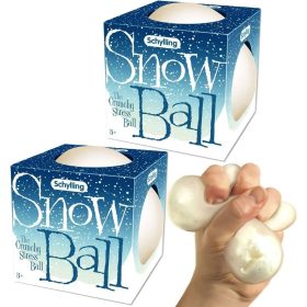 NEEDOH NeeDoh Snow Ball Stress Balls ?C Crunchy & Squishy ?C 2 Pack