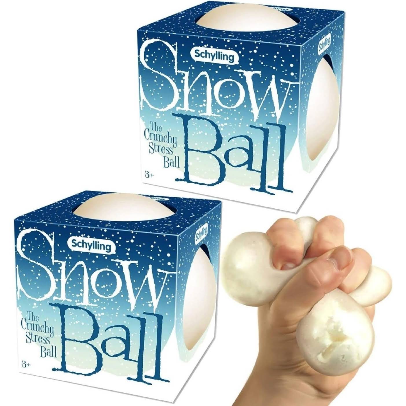 NEEDOH NeeDoh Snow Ball Stress Balls ?C Crunchy & Squishy ?C 2 Pack