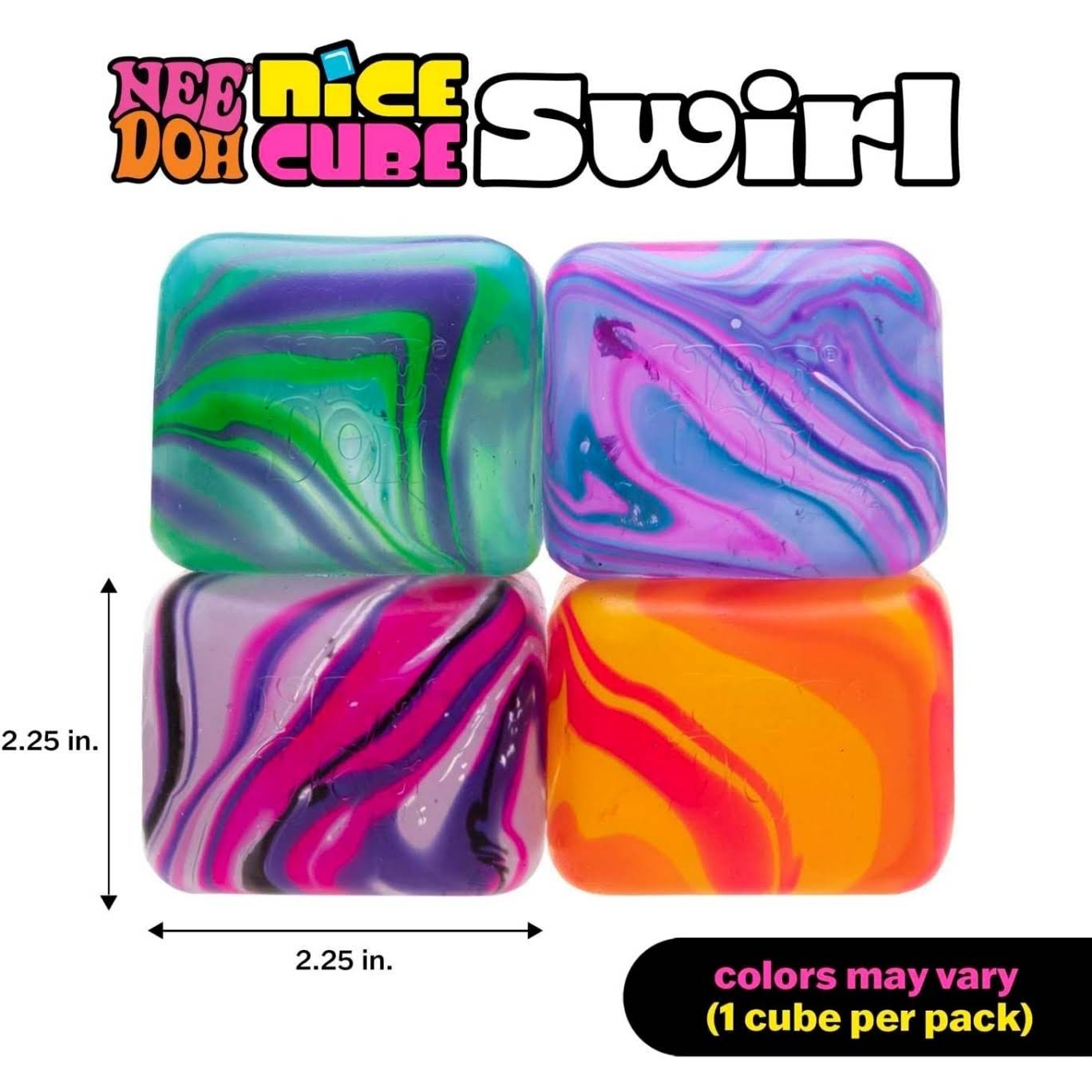 NEEDOH NeeDoh Nice Cube Swirl ?C Solid Squish ?C Assorted - Image 5